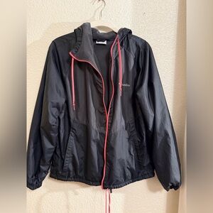 Columbia Black Jacket with Red Drawstrings